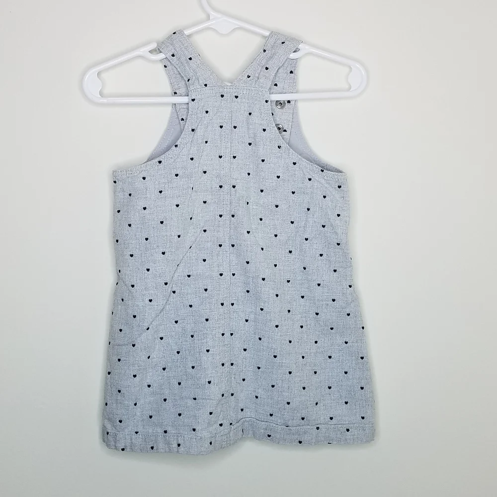 H&M Heart Polka Dot Overall Jumper Dress 12-18m